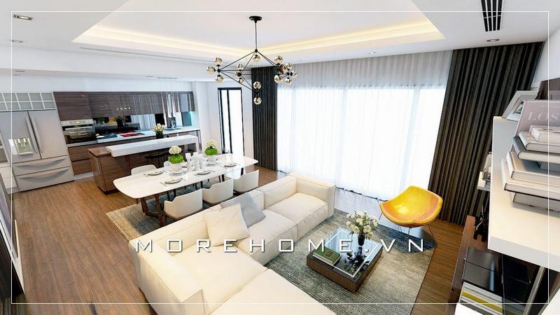 Mẫu sofa màu trắng tinh tế và nổi bật